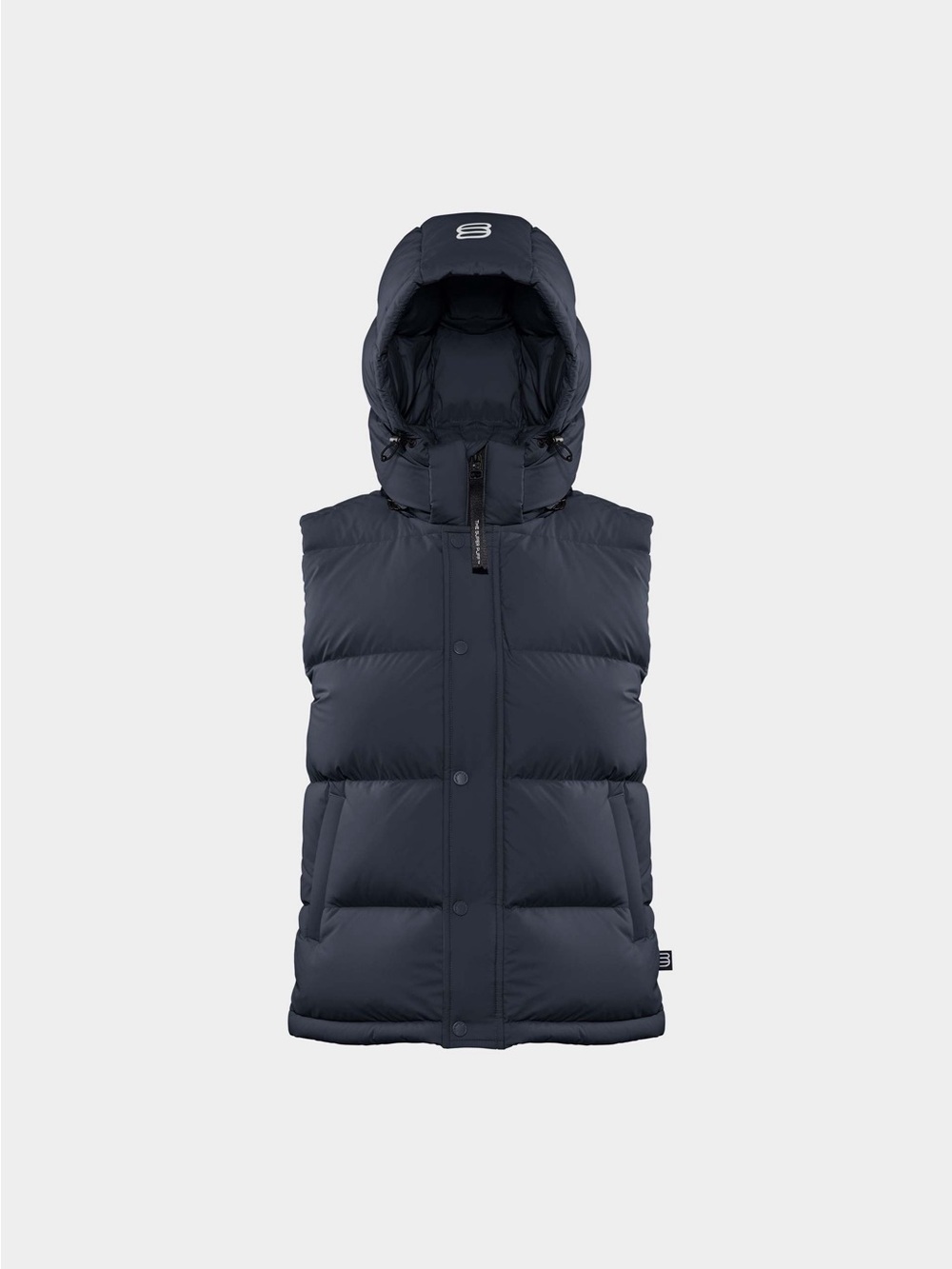 Aritzia Black Quilted Puffer Vest with High Collar